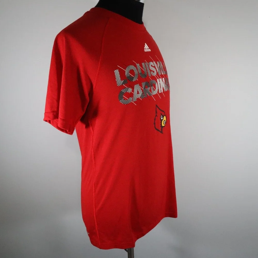 Louisville‎ Cardinals Shirt Mens Medium Adidas Ultimate Tee Red Short Sleeve